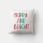 モダン&ブメリーライトレトロカラフルクリスマス クッション (正面)