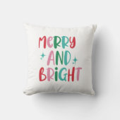 モダン&ブメリーライトレトロカラフルクリスマス クッション (正面)
