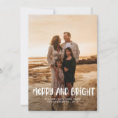 モダン&ブメリーライトレトロカラフルクリスマス シーズンカード (正面)