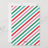 モダン&ブメリーライトレトロカラフルクリスマス シーズンカード (裏面)