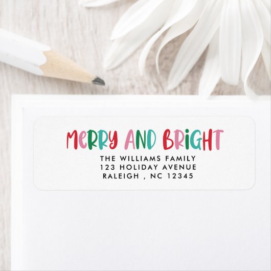 モダン&ブメリーライトレトロカラフルクリスマス ラベル (インサイチュ)