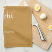 モダン&ブメリーライト金ゴールドクリスマス キッチンタオル (四つ折り)