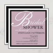 モダン&ブライダルシャワーの薄紫招待状 招待状 (正面/裏面)