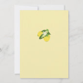 モダン ブライダル ティー レモン ポルトガル タイル シャワー 招待状 (裏面)