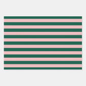 モダン&ブライトメリークリスマスホリデーグリーンピンク ラッピングペーパーシート (正面)