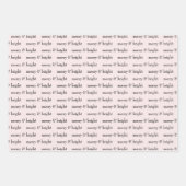 モダン&ブライトメリークリスマスホリデーピンクブラック ラッピングペーパーシート (正面2)