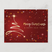 モダン&ブライトメリークリスマスポストカード ポストカード (正面)