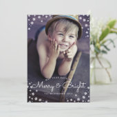 モダン&ブライトメリースノーフレークホリデーフォトカード シーズンカード (スタンド正面)