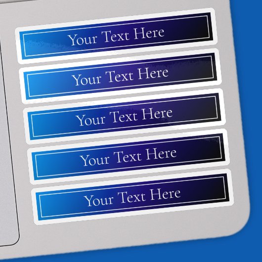 モダン ブライト ブルー & パープル グラデーション オンブレ シール