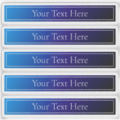 モダン ブライト ブルー & パープル グラデーション オンブレ シール (正面)