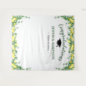 モダン ブライト レモン グリーンの写真用背景 タペストリー (正面(横))