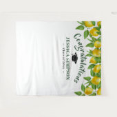 モダン ブライト レモン フォトブース バックドロップ タペストリー (正面(横))