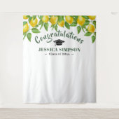 モダン ブライト レモン フォトブース バックドロップ タペストリー (正面)