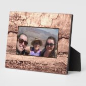 モダン ブラウン ベージュ セピア ライト ブラウン オレンジ 花崗岩 フォトプラーク (側面)