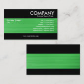 モダン – ブラシ付き緑のテクスチャ 名刺 (正面/裏面)