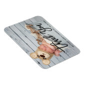 モダン ブラシ スクリプト 新生児 お礼 ブラック マグネット (右側)