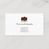モダン&ブラックエレガントミニマル写真撮影ブシン 名刺 (裏面)