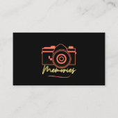 モダン&ブラックエレガントミニマル写真撮影ブシン 名刺 (正面)