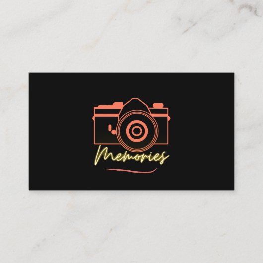 モダン&ブラックエレガントミニマル写真撮影ブシン 名刺 (正面)