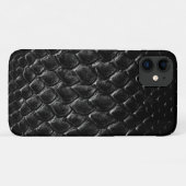 モダン ブラッククロコダイル Case-Mate iPhoneケース (裏面(横))