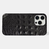 モダン ブラッククロコダイル iPhoneケース (裏面横)