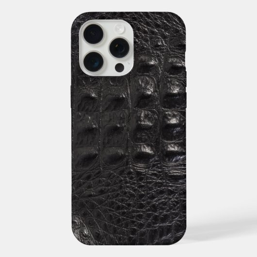 モダン ブラッククロコダイル iPhoneケース (裏面)