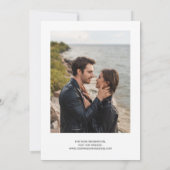 モダン ブラックシルバー アゲート 写真 Save the Date セーブザデート (裏面)