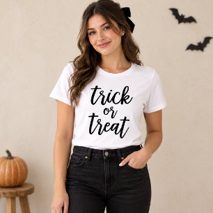 モダン ブラックスクリプト ハロウィン Trick or Treat トライブレンドＴシャツ
