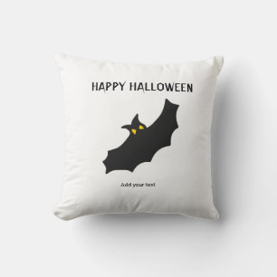 モダン ブラックバット スクリプト ハロウィンパーティー クッション