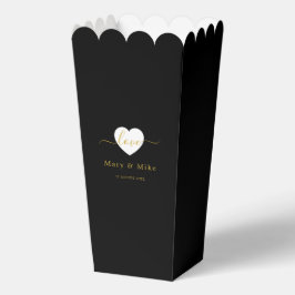 モダン ブラックラブ テキスト ハート スタイリッシュ ポップコーン フェイバーボックス