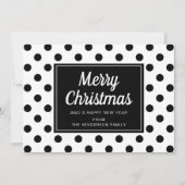モダン ブラック アンド ホワイト 水玉 クリスマス 写真 (正面)