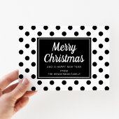 モダン ブラック アンド ホワイト 水玉 クリスマス 写真