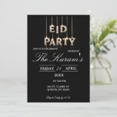 モダン ブラック エレガント Eid パーティー招待状 招待状 (スタンド正面)