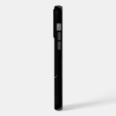 モダン ブラック グレー モノグラム iPhoneケース (左側面)