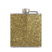 モダン ブラック＆ゴールドのグルームズメン フラスク (裏面)