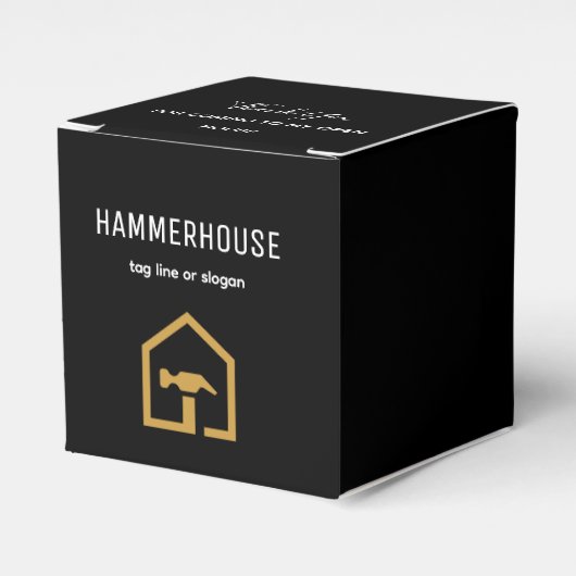 モダン ブラック & ゴールドの建設ビル フェイバーボックス (正面サイド)