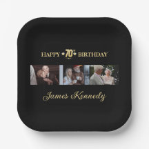 モダン ブラック&ゴールド オーダーメイド 70歳の誕生日