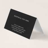 モダン ブラック&ゴールド カスタムテキスト 教会牧師 名刺 (裏面)