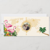 モダン ブラック＆ゴールド パスポート セーブ・ザ・デート 招待状 (裏面)