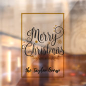 モダン ブラック＆ゴールド メリークリスマス ウィンドウサイン (シート2)