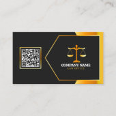 モダン ブラック ゴールド 法律事務所 正義の天秤 弁護士 名刺 (正面)