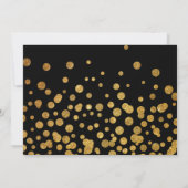 モダン ブラック＆ゴールド 90歳 サプライズ誕生日写真 招待状 (裏面)