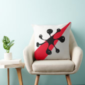 モダン ブラック ゴー オン レッド、グレー、ホワイト クッション (椅子)