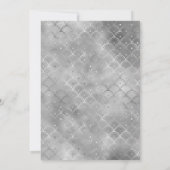 モダン ブラック＆シルバー アールデコ リハーサルディナー 招待状 (裏面)