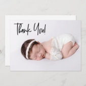 モダン ブラック スクリプト お名前入り ベビーシャワー ご挨 (正面/裏面)