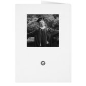 モダン ブラック スケッチ 卒業帽 フォト 卒業生 (裏面)