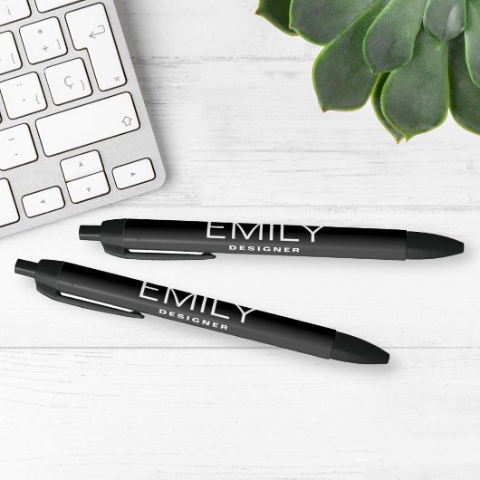 モダン ブラック タイポグラフィ | ブラック 黒ボールペン
