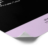 モダン ブラック パープル 価格表 ポスター (角)