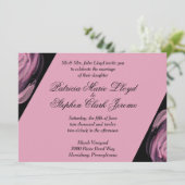 モダン ブラック＆ピンクの結婚式招待状 招待状 (スタンド正面)