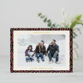 モダン ブラック ピンク シンプル タイポグラフィー フォト ゴールド 箔シーズンカード (立ち正面)